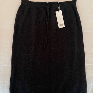 🤍NWT VINCE cashmere knee length skirt charcoal sz S